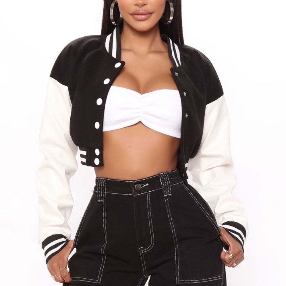 Black and White Varsity Jacket